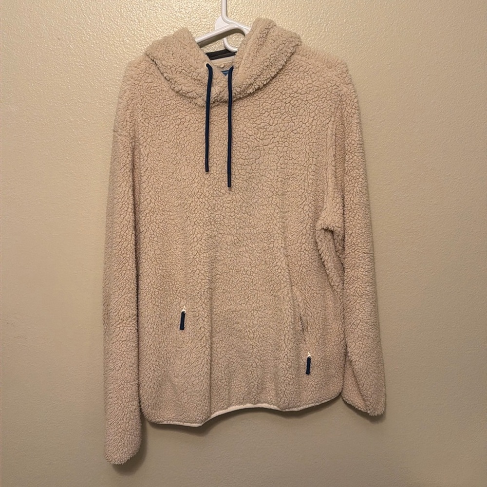 Chubbies Men's Cream High-Pile The Snow Day Sherpa Fleece Hoodie XL